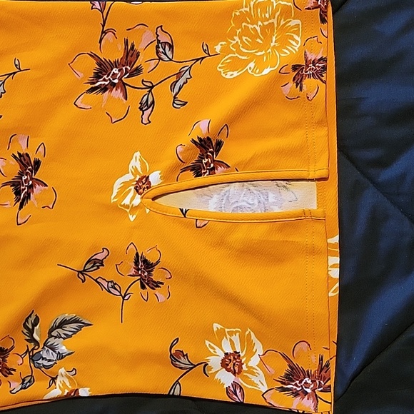 Yellow Midi Bodycon Dress Spaghetti Strap - Picture 8 of 8